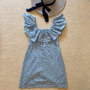 NWT Free People Girl Crush Lace Floral Ruffle Off the Shoulder Dress